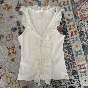 Anthropologie ruffle tank top
